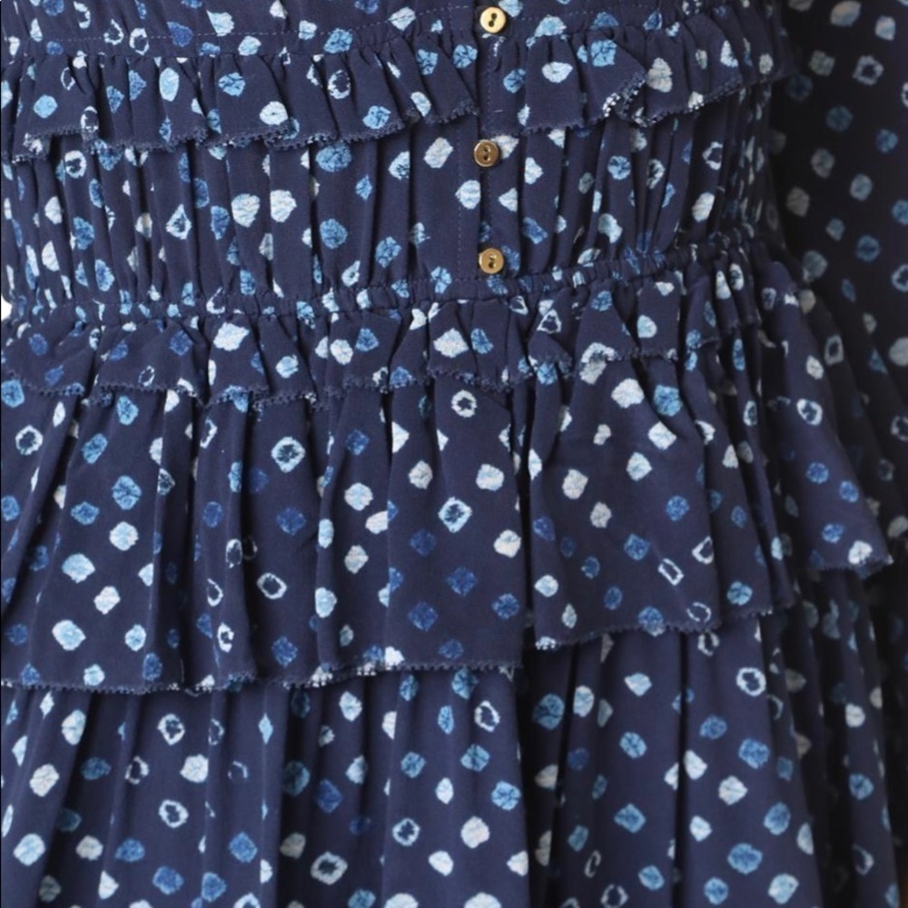 Ulla Johnson silk Gertie dress in indigo blue NWT - Picture 5 of 9